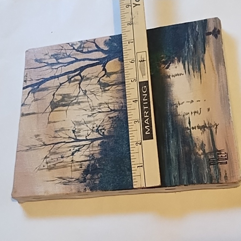 Serene Landscape Canvas Art in Green and Brown - Picture 9 of 9